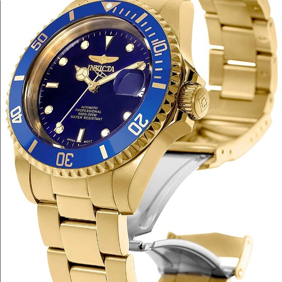 Invicta Pro Diver Automatic Gold-Tone Blue Dial